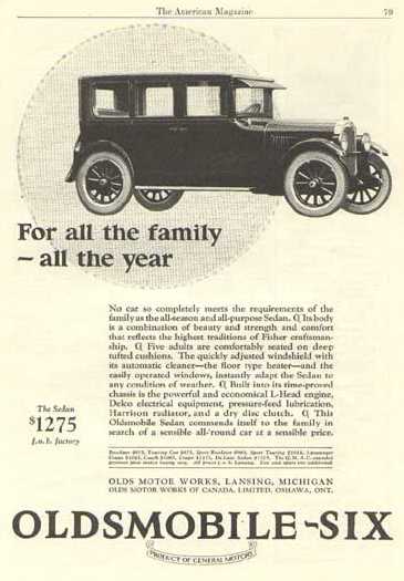 1925 Oldsmobile Auto Advertising